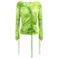 Ruched Top in Electric Tide