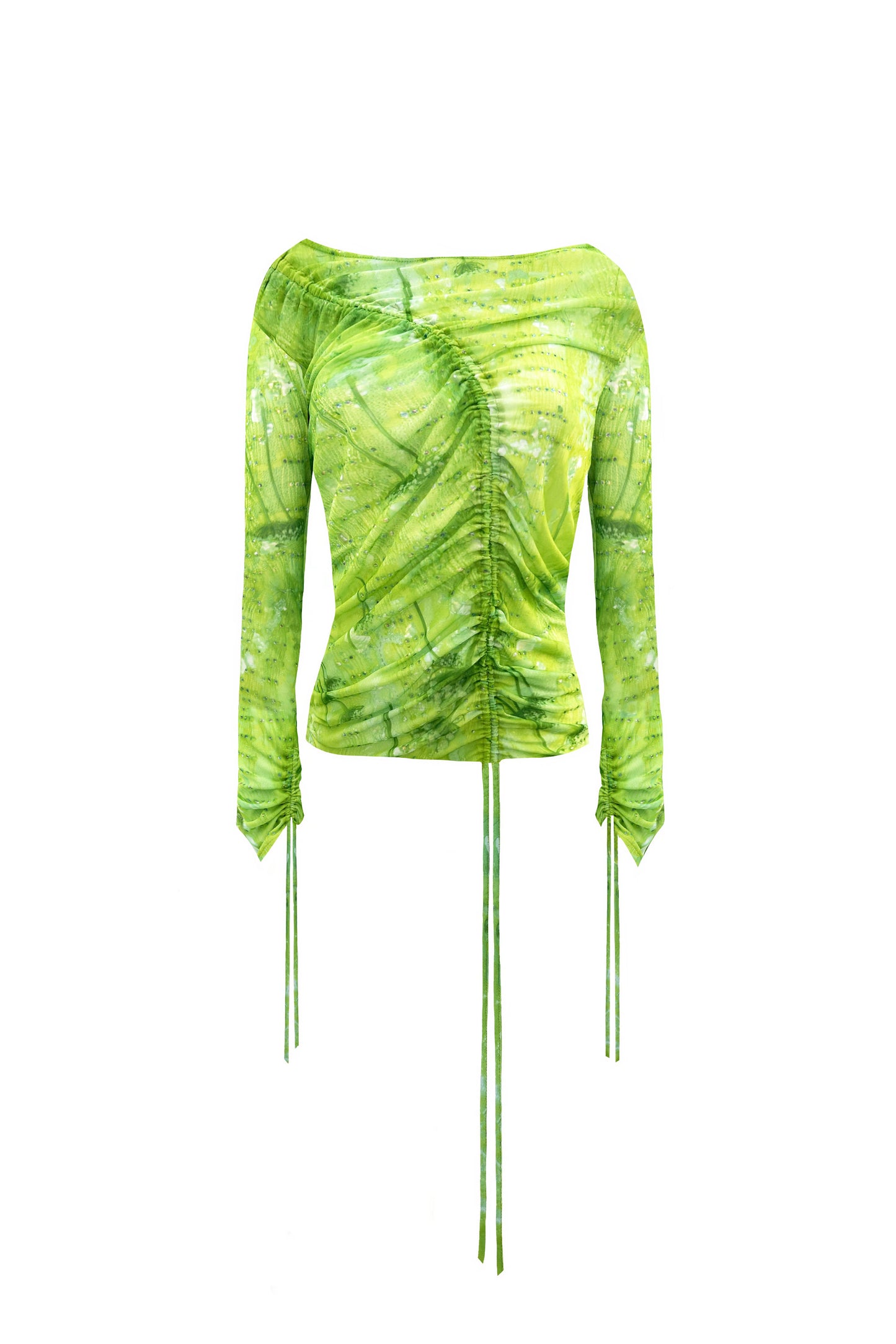 Ruched Top in Electric Tide