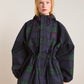 Liu Raincoat Navy Check