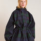 Liu Raincoat Navy Check