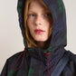 Liu Raincoat Navy Check