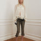 Cut - Out Embellished Denim Capri Jeans