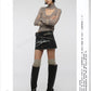 Distressed Slim Fit Turtleneck Sweater