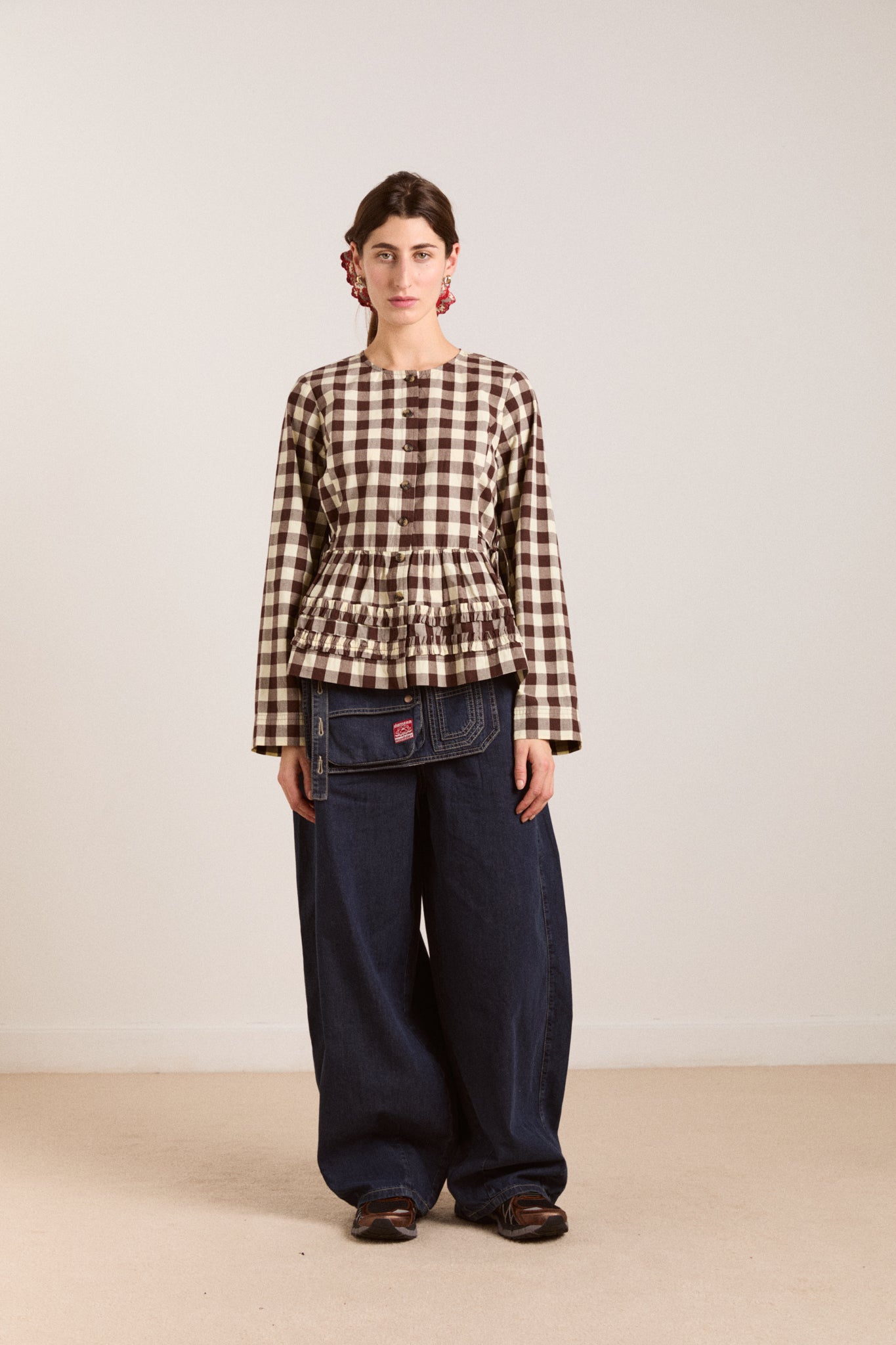 Madison Blouse - Butter Gingham