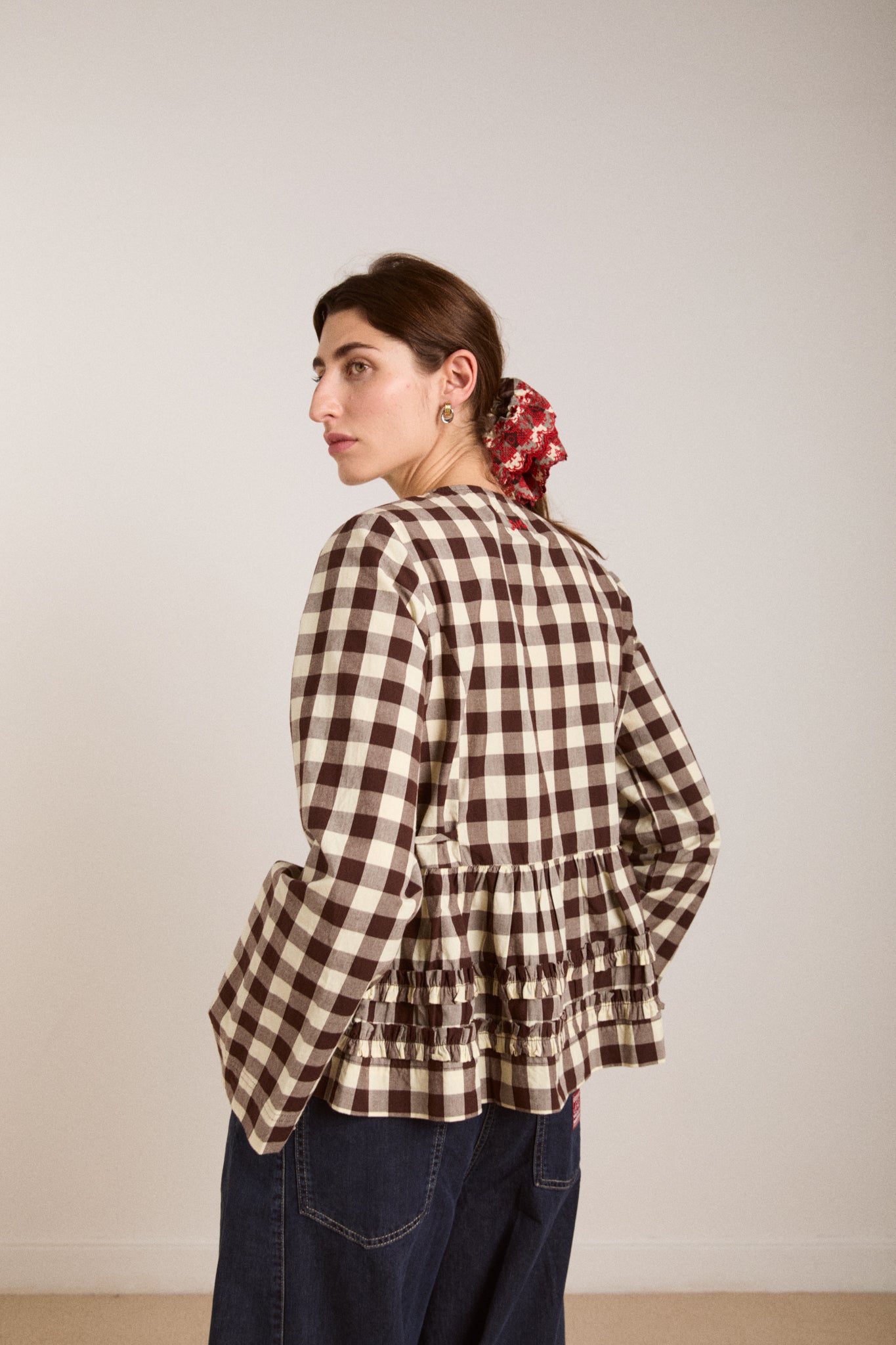Madison Blouse - Butter Gingham