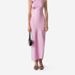 Asymmetric Flower Gown Pink