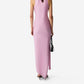 Asymmetric Flower Gown Pink