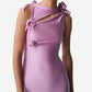 Asymmetric Flower Gown Pink