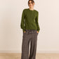 Marla Wool Cashmere Blend Cardigan - Green