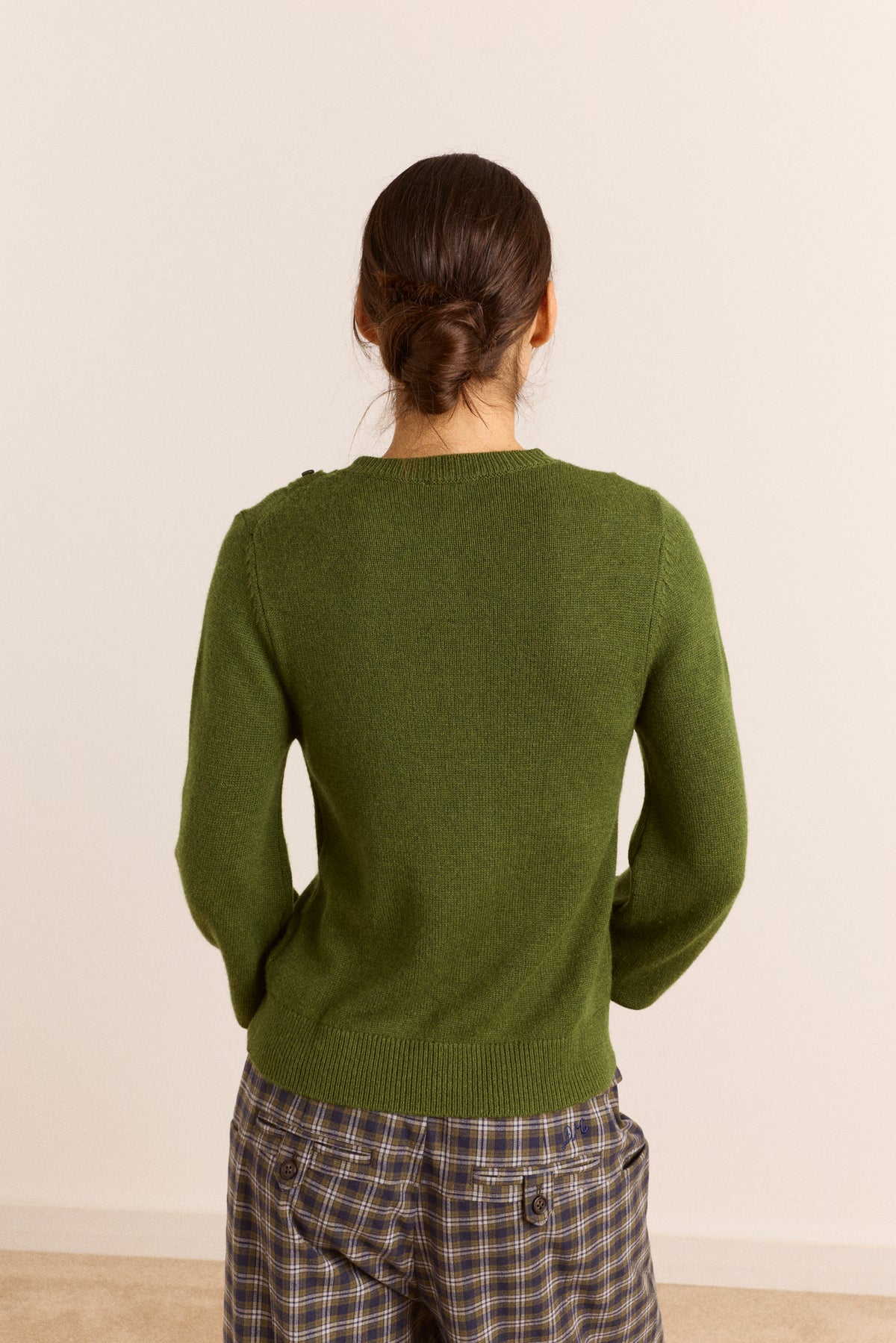 Marla Wool Cashmere Blend Cardigan - Green
