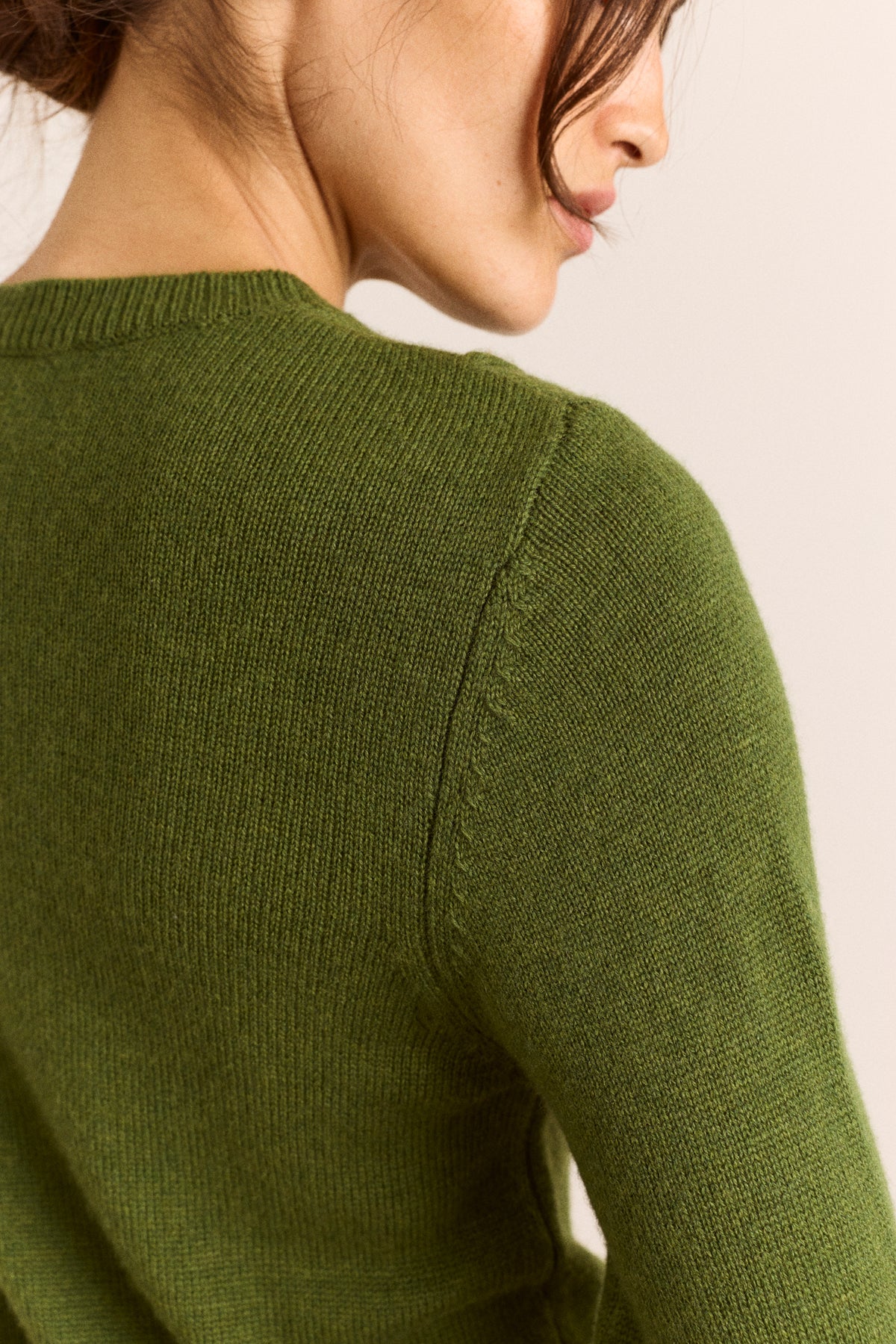 Marla Wool Cashmere Blend Cardigan - Green