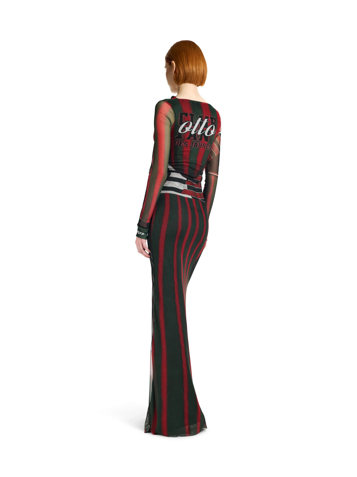 Mesh Longsleeve Maxi Dress