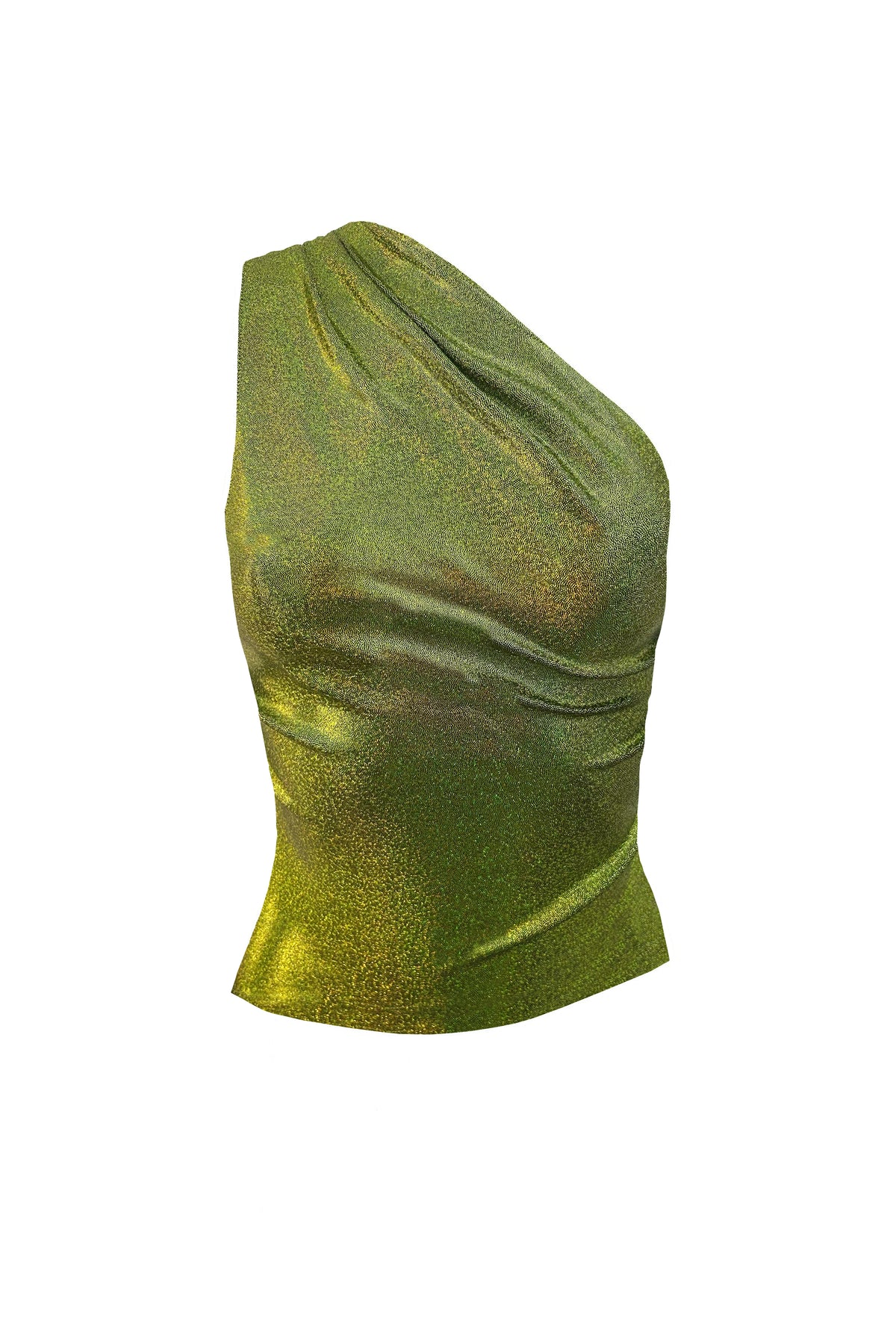 One Shoulder top in Olive