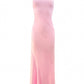 One Shoulder Maxi Dress in Pink