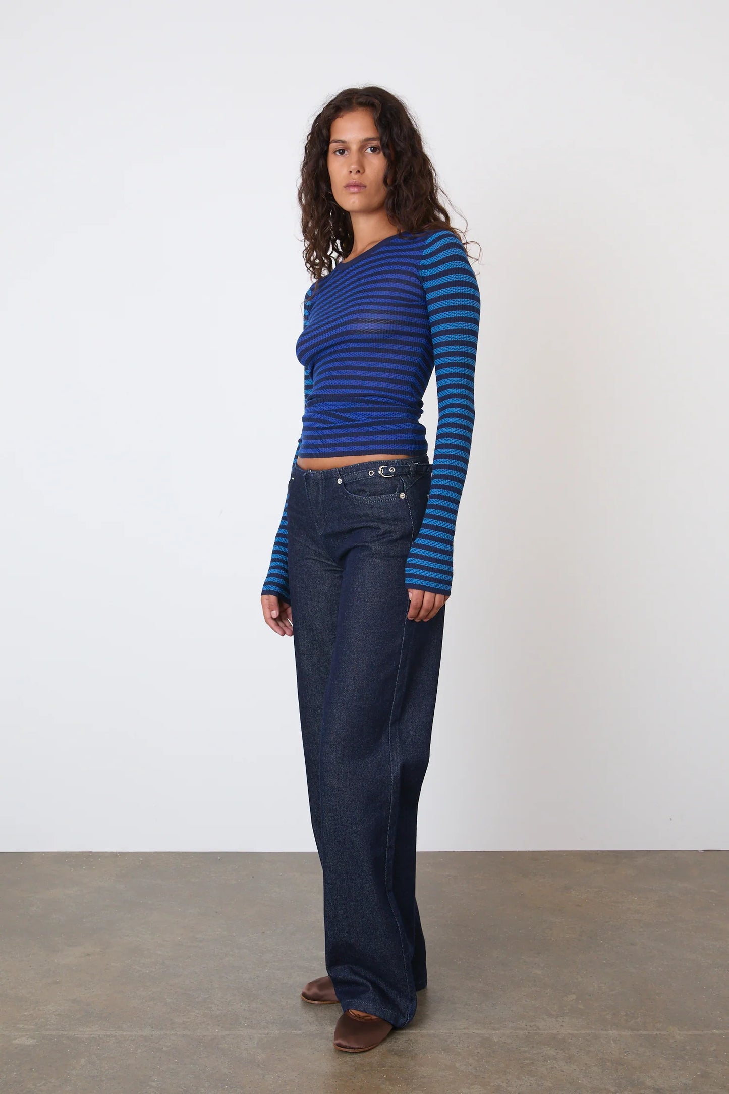 Elise Stripe Long Sleeve Top