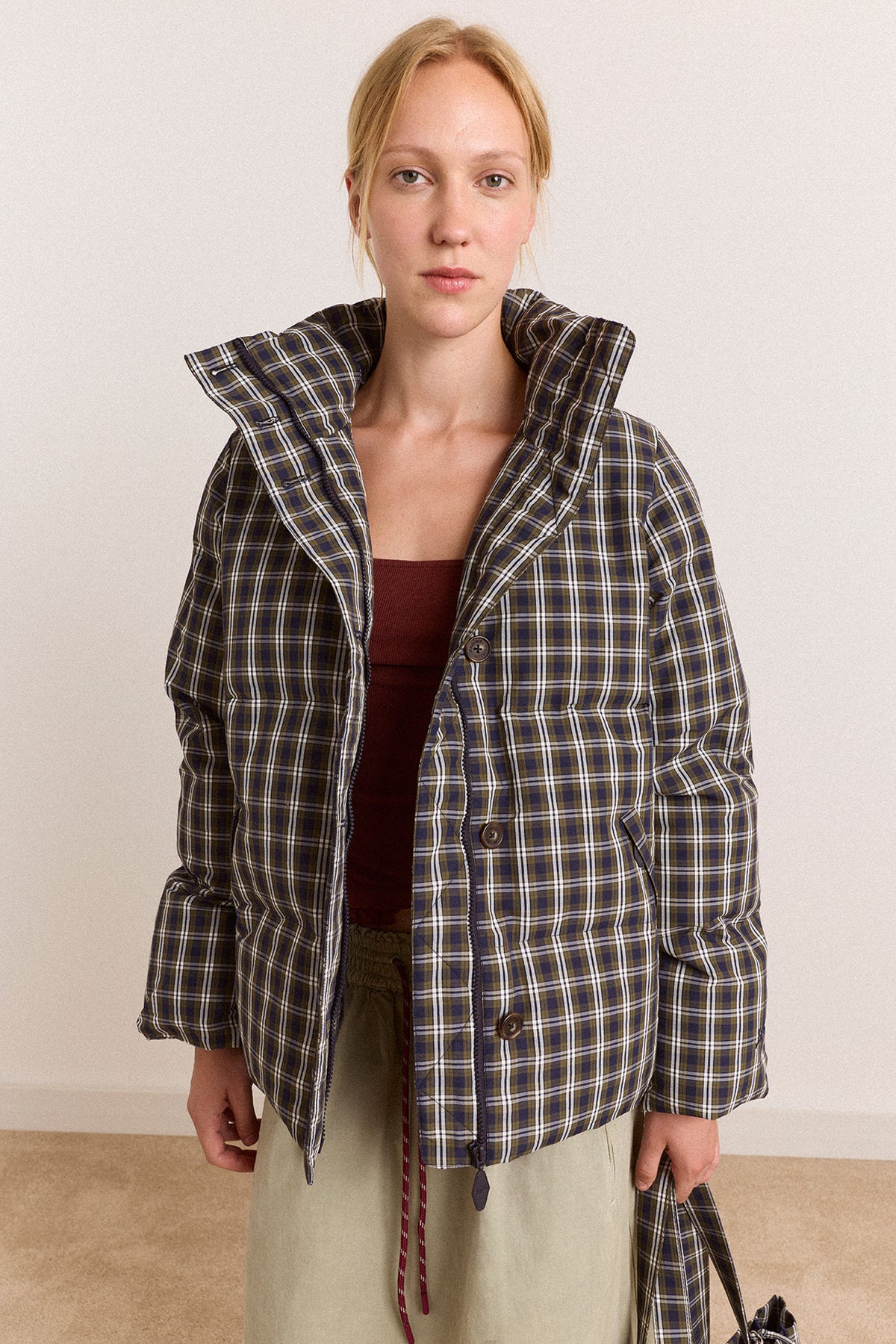 Pearl Hooded Puffer - Lyra Check