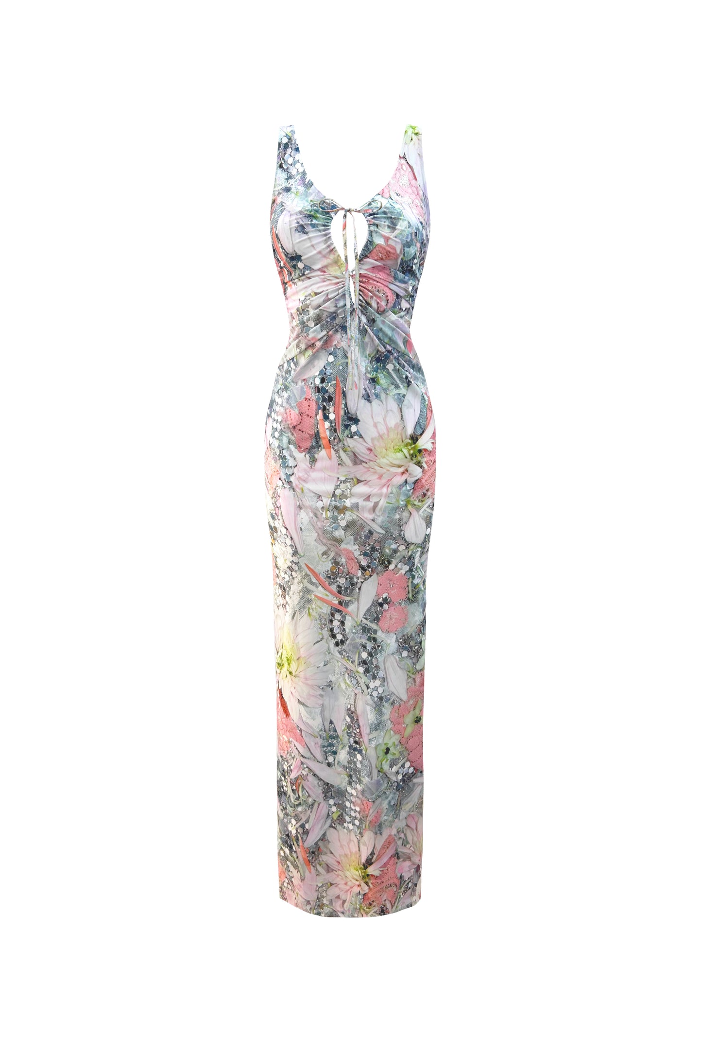 The Knot Maxi Dress in Coral Haze