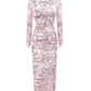 Wave Dress in Pink Seashell