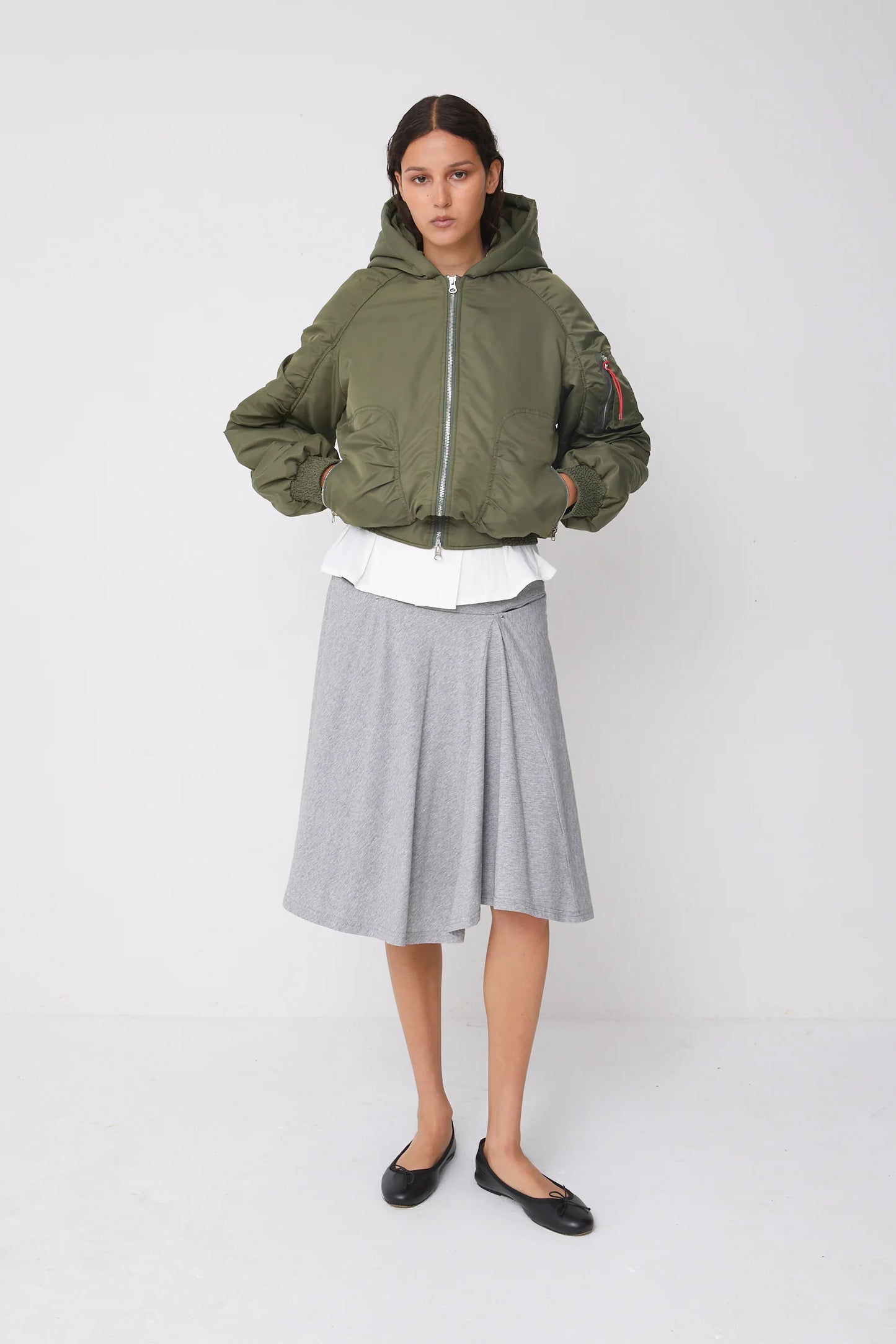Penny Spring Bomber Jacket Moss