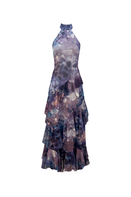 The Halter Maxi Dress in Purple Haze