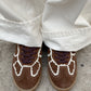 Tb.490 Crochet Chocolate Leather Sneakers