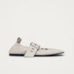 Sarea Cream Leather Ballet Flats
