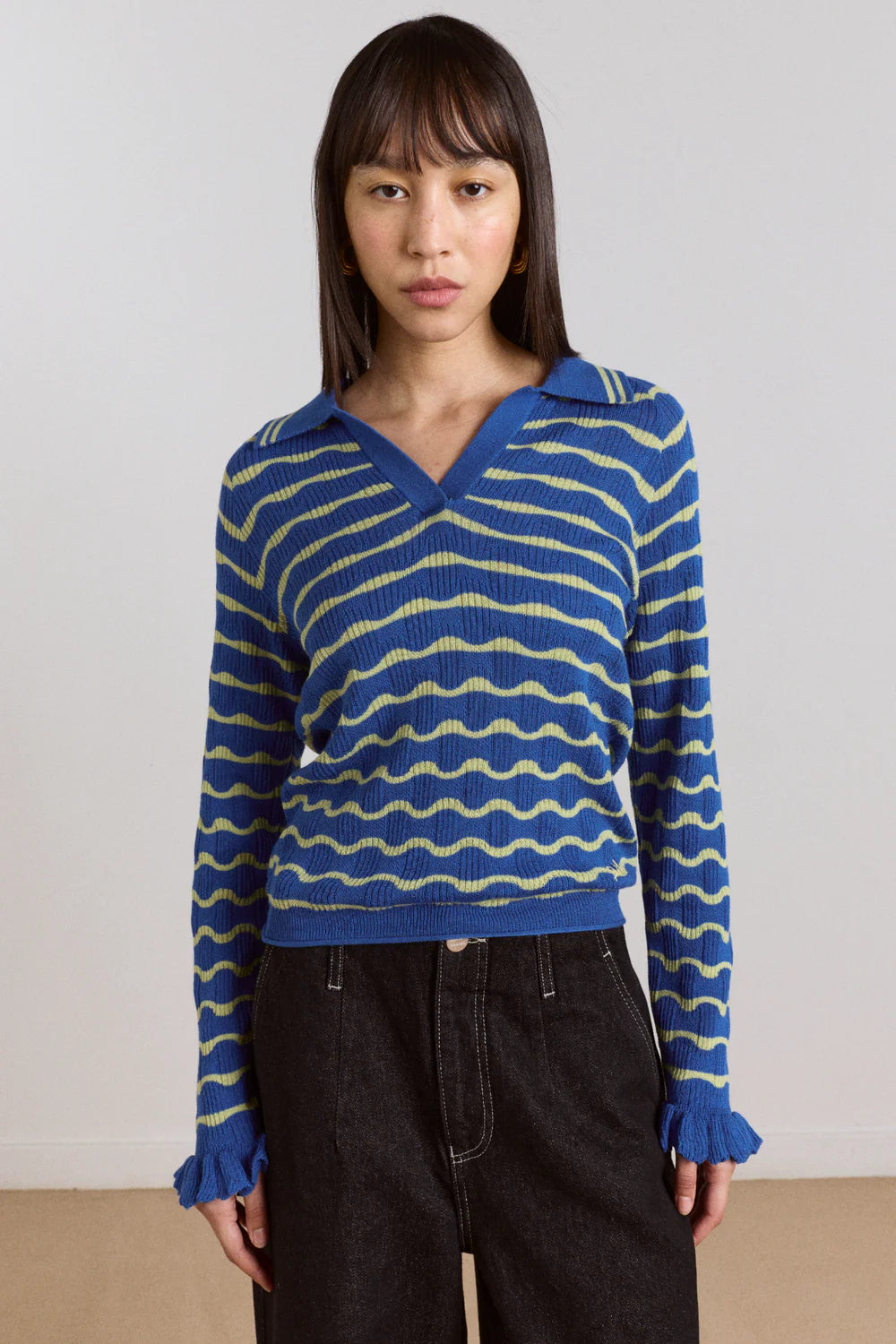 Silvia Polo Jumper - Blue/Mint