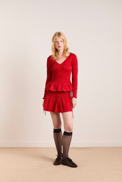 Suri Shirred Blouse