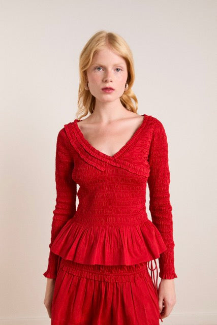 Suri Shirred Blouse