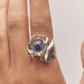 Cobra Ring Silver Blue