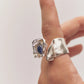 Cobra Ring Silver Blue