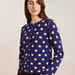 Tabitha Merino Reversible Cardigan - Navy/Butter