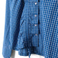 Talia Ruched Shirt - Blue Check
