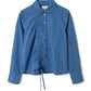 Talia Ruched Shirt - Blue Check
