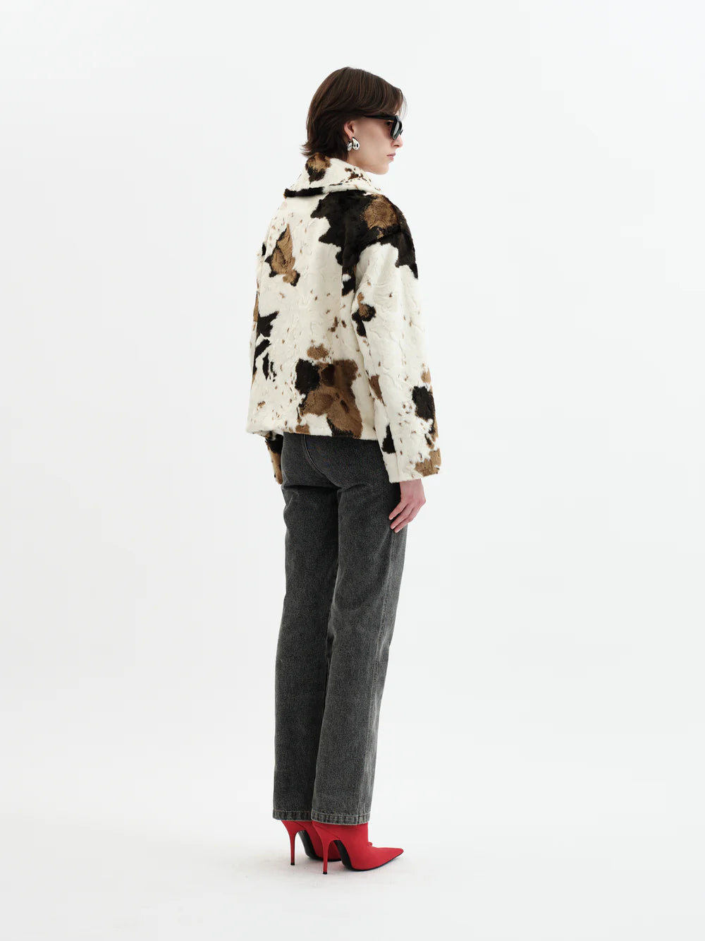 Traci Jacket - Cow Print