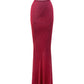 The Twisted Maxi Skirt in Burgundy