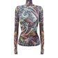The Turtleneck Top in Painted Garden