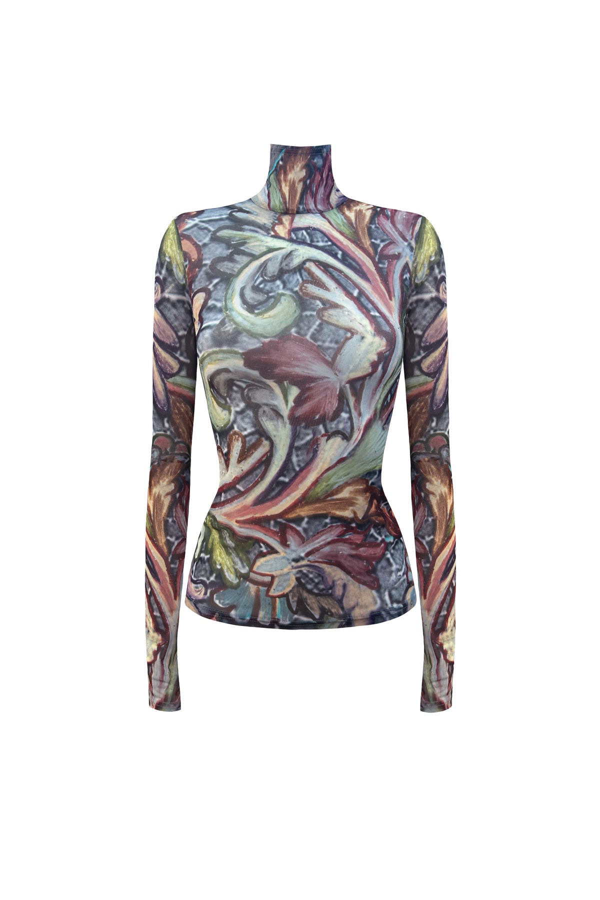 The Turtleneck Top in Painted Garden