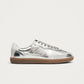 Tb.490 Rife Shimmer Silver Cream Leather Sneakers