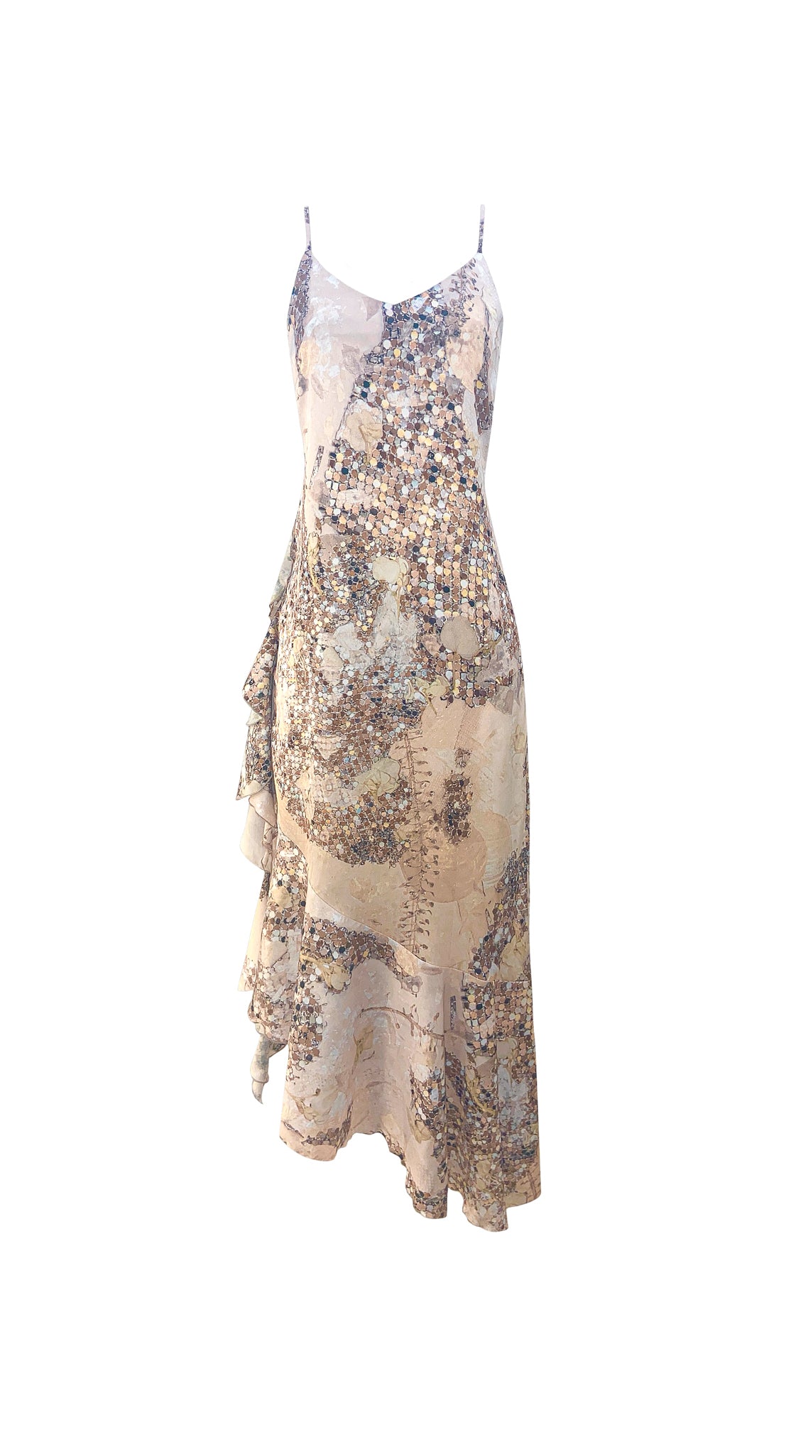 The Flamingo Dress in Gold Rush