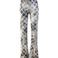 The Trousers with Slit in Checkered