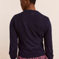 Venna Wrap Merino Wool Cardigan Navy