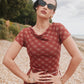 RETRO CHECK MESH TOP