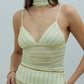 Double Layer Stripe Mesh Vest