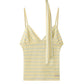 Double Layer Stripe Mesh Vest