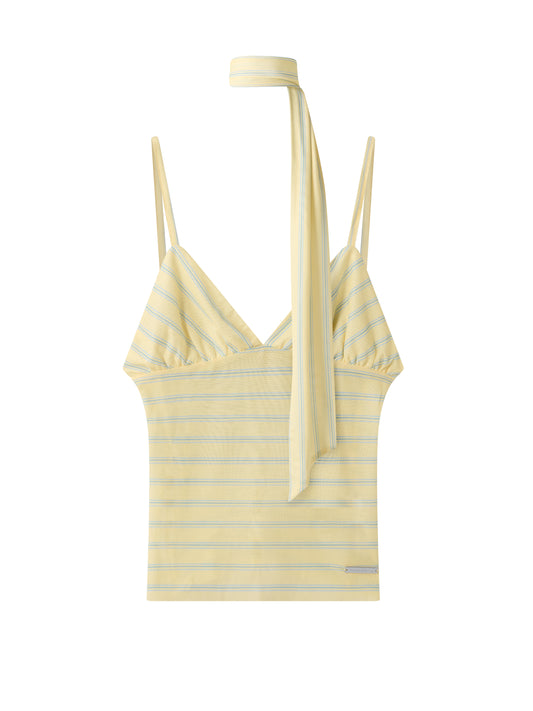 Double Layer Stripe Mesh Vest