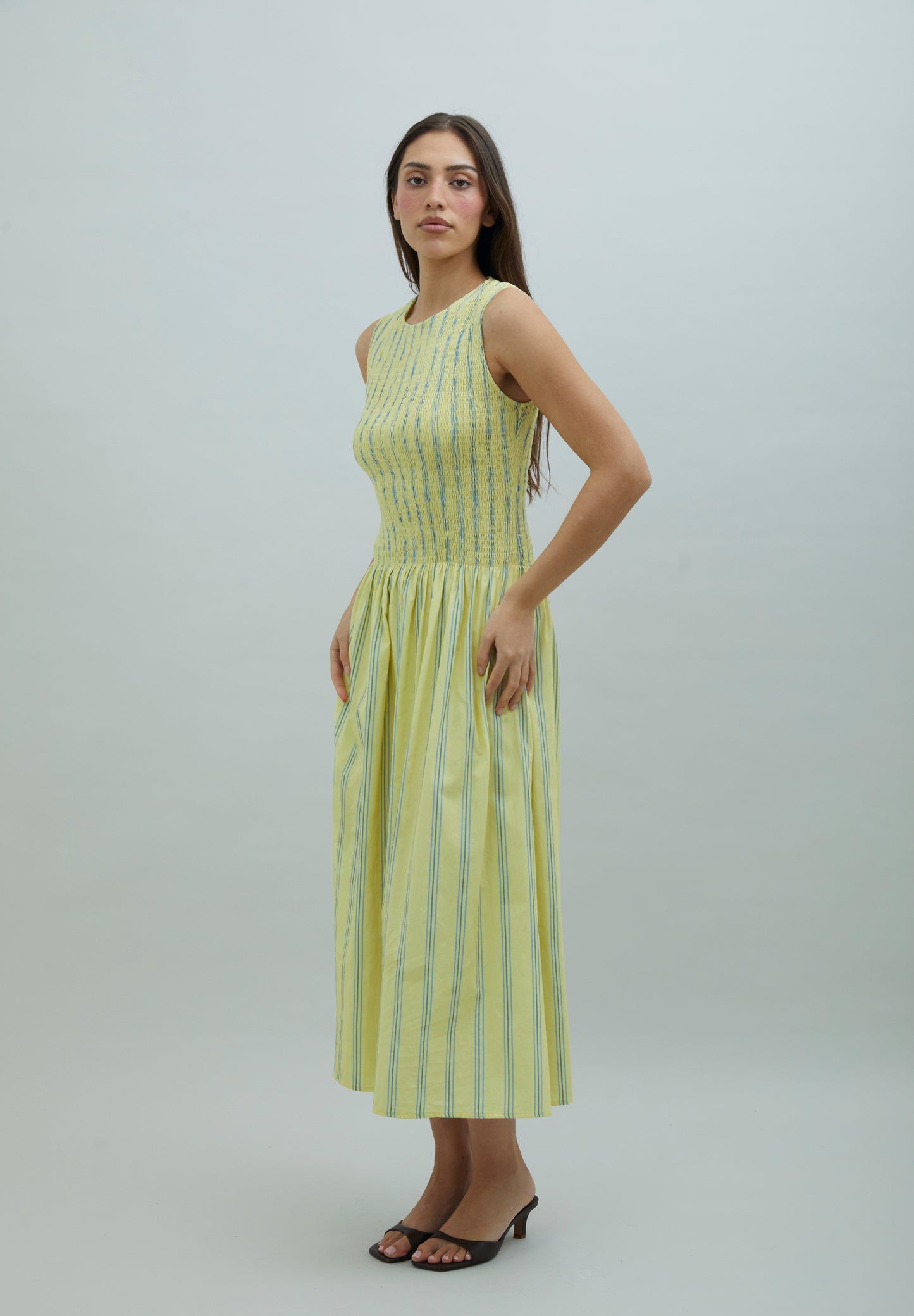 Striped Ruched Dress