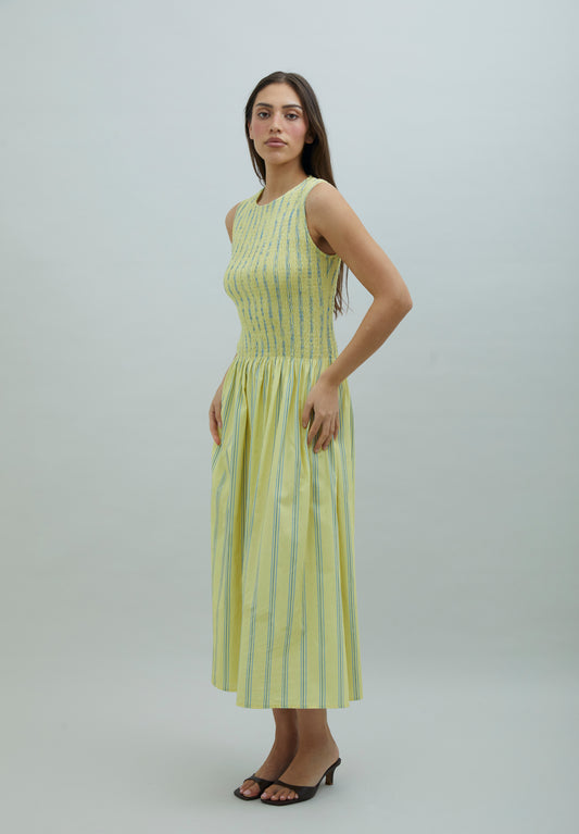 Striped Ruched Dress