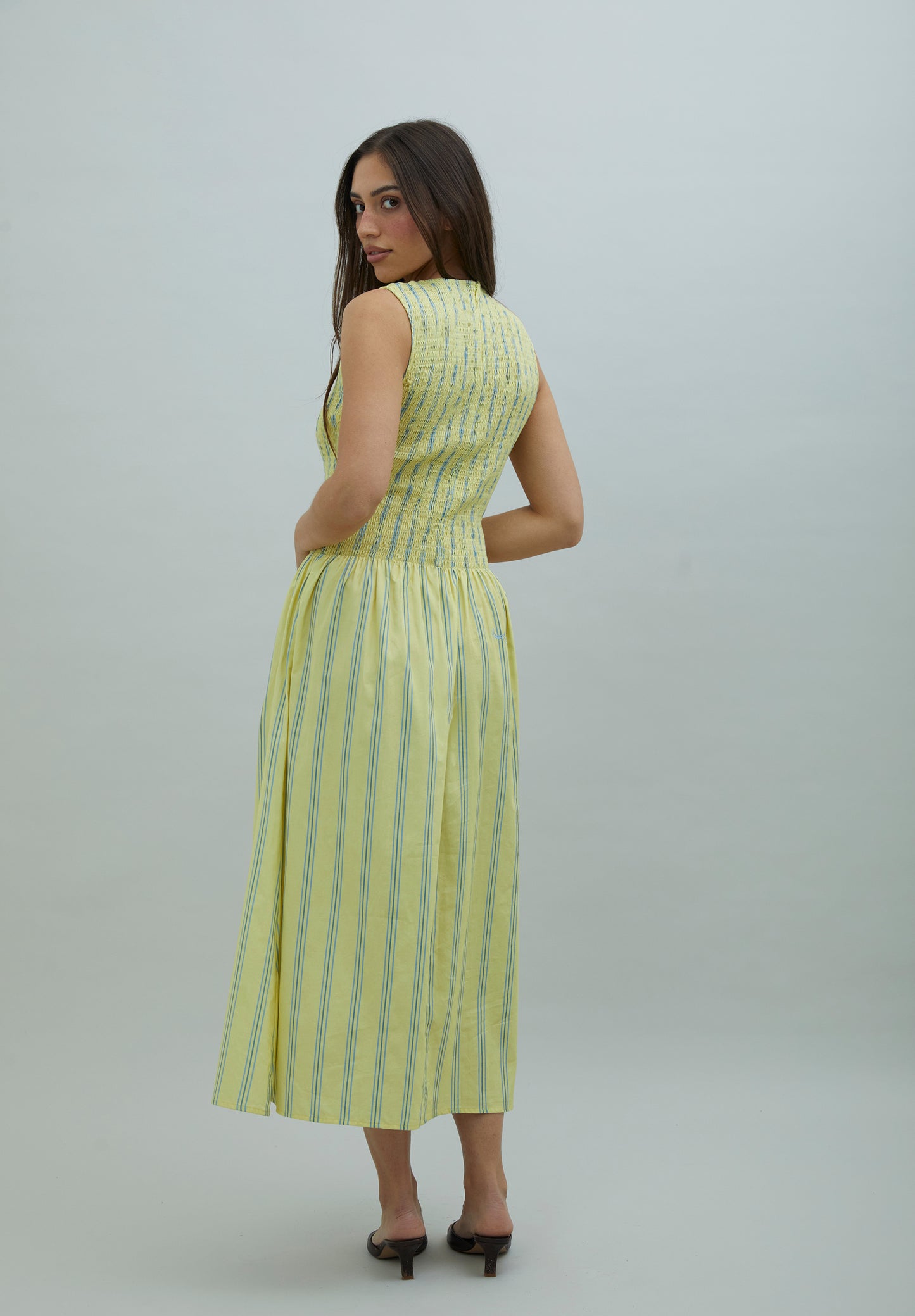 Striped Ruched Dress