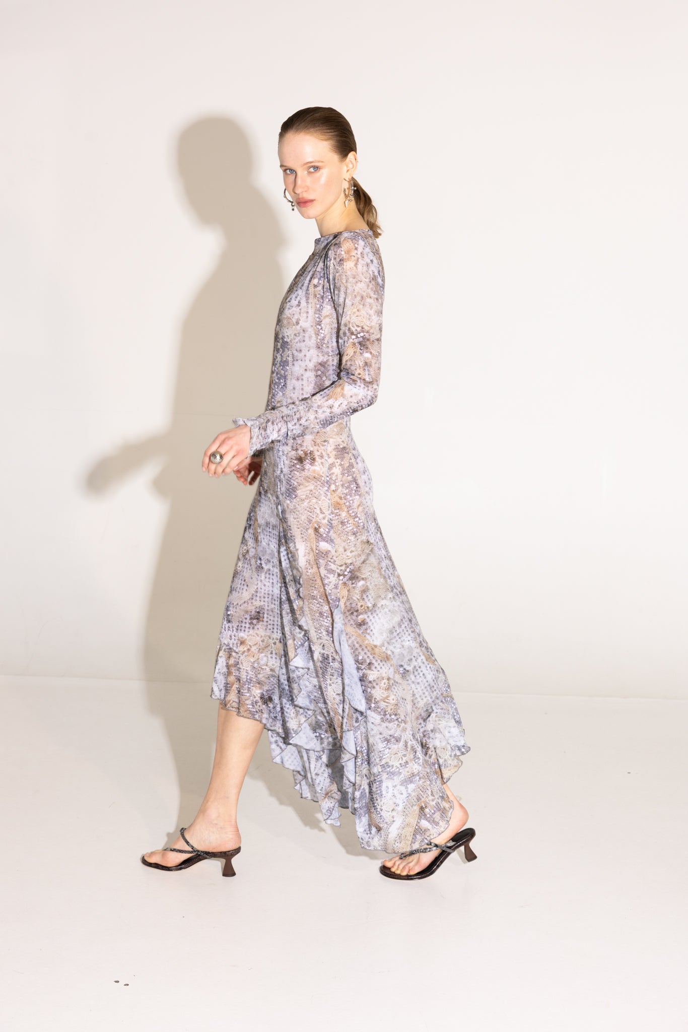 The Butterfly Dress in Silver Current